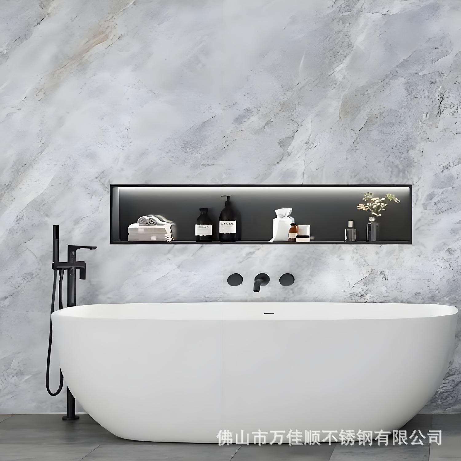 304 Stainless Steel Niche Electrostatic Spray Tv Cabinet Bathroom Custom Niche Embedded Finished Bathroom Toilet