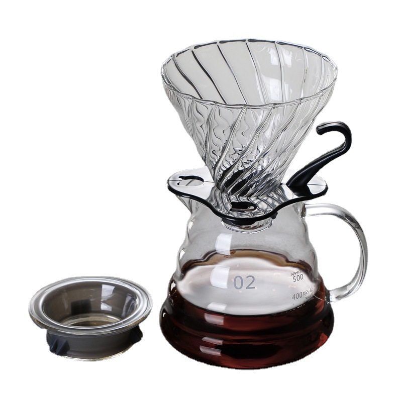 Hand-made Glass Coffee Pot Sharing Pot Cloud Pot Brewing Coffee Pot Set Filter Cup Coffee Utensil