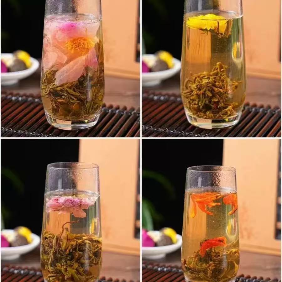 Wholesale Yunnan Pu 'er Tea Rose Jasmine Tea Pu 'er Raw Tea Dragon Ball Peony Ball 6 Flavor 18 Gift Boxes