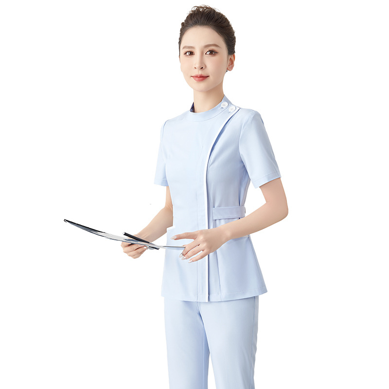Xiangchunniao Classy Medical Beauty Industry Dental and Oral Nurse Uniforms Split Suit Summer Beauty Salon Physical Examination Work Clothes for Women
