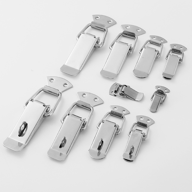 Stainless steel case buckle buckle aviation case lock buckle tool box wooden case bag padlock buckle card lock spring duck bill