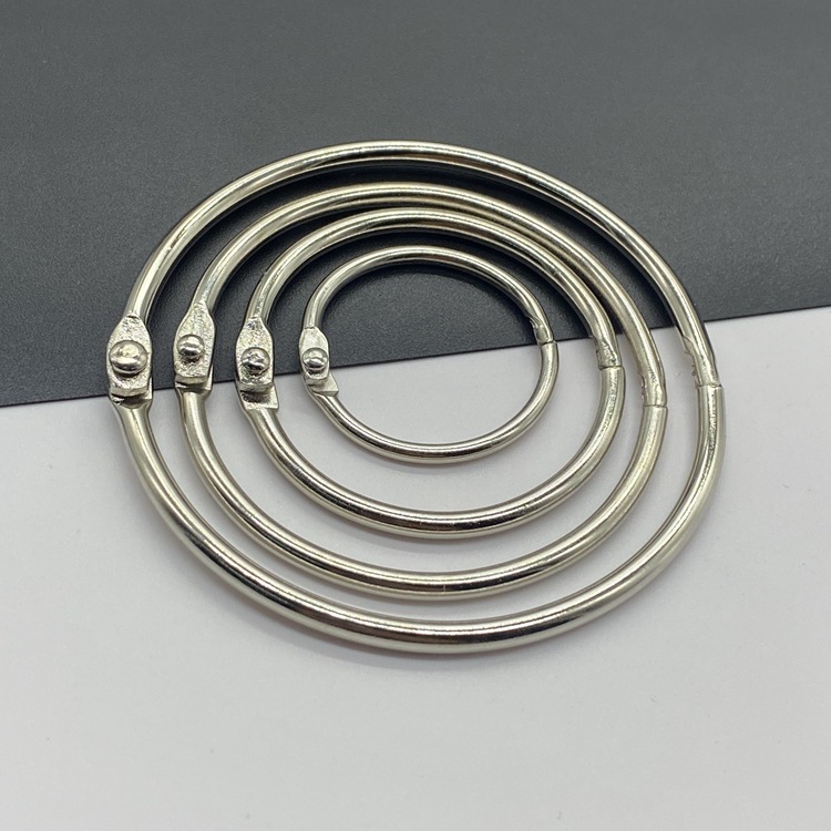 Metal Book Ring Loose-Leaf Buckle Open Ring Photo Album Loose-Leaf Ring Removable Binding Buckle Card Ring Manufacturer Wholesale
