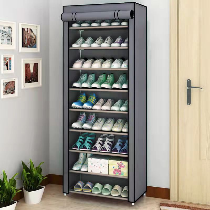 Simple Shoe Rack Multi-layer Steel Pipe Assembly Dustproof Shoe Cabinet Student Dormitory Storage Economical Shoe Cabinet