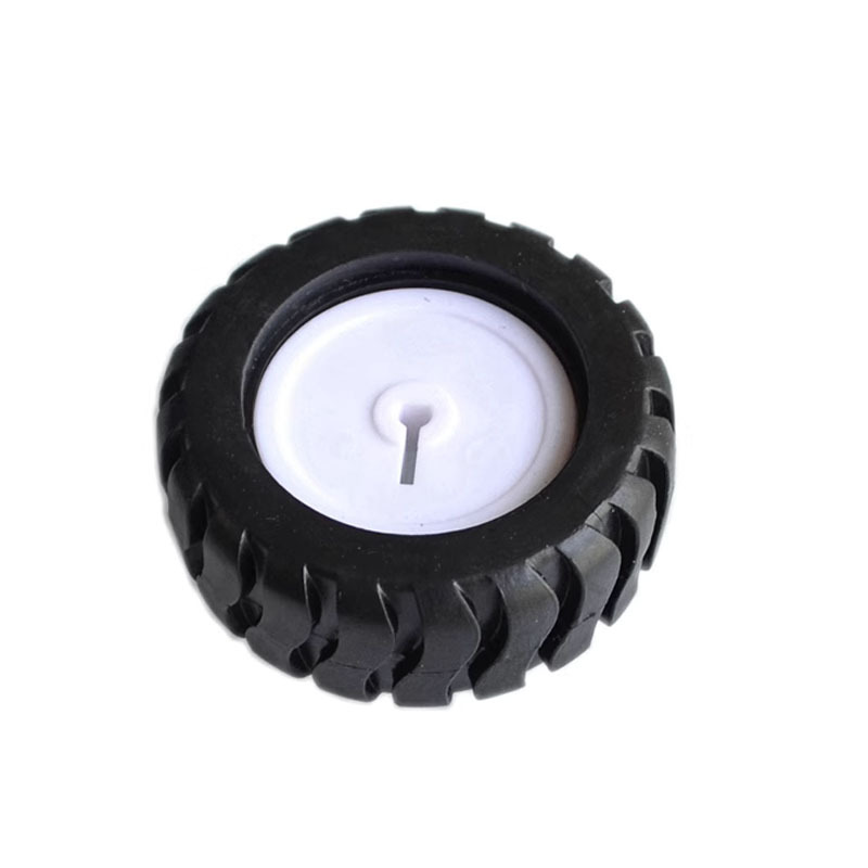 [Factory Outlet] D-axis Rubber Tire Robot Accessories 43mm Tracking Car Model Wheel