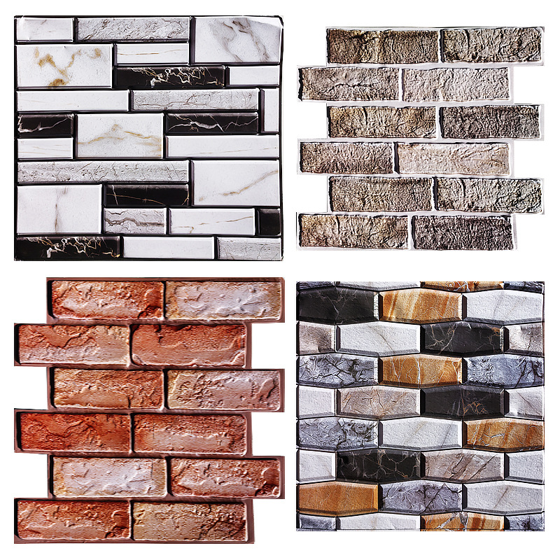 3D наклейки с древесной текстурой, самоклеящиеся, современный американский стиль, ПВХ, толстые обои для плитки, декор для стены телевизора