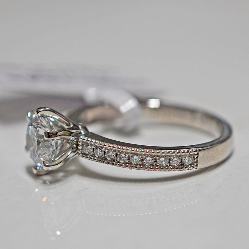Pt950 Platinum Cultivated Diamond Ring for Women Niche as Bright as Stars for Wedding, Proposal and Engagement