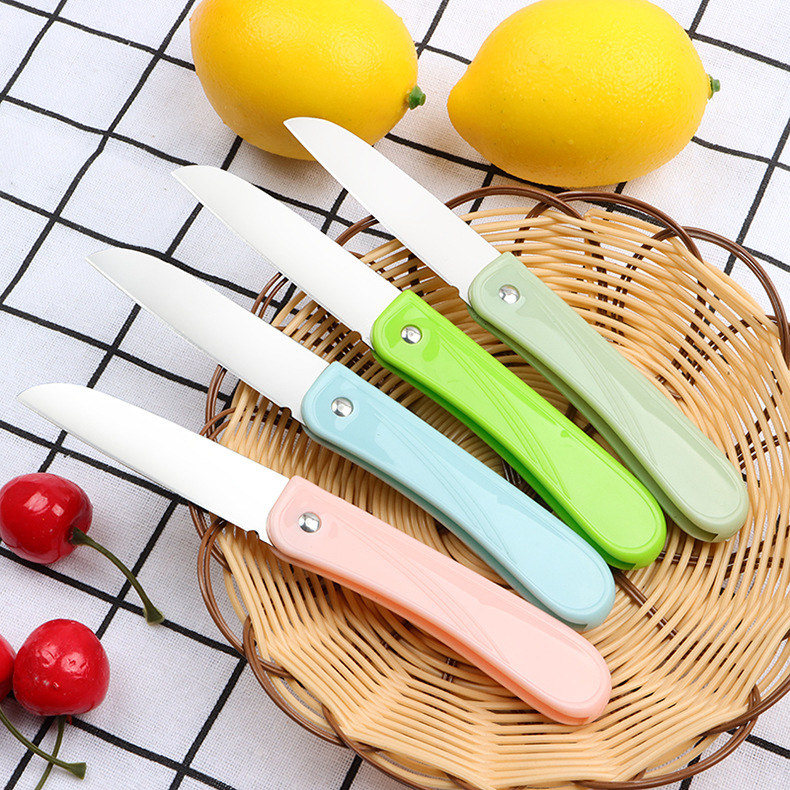 Stainless steel folding fruit knife fruit knife household knife folding knife fruit knife portable fruit knife