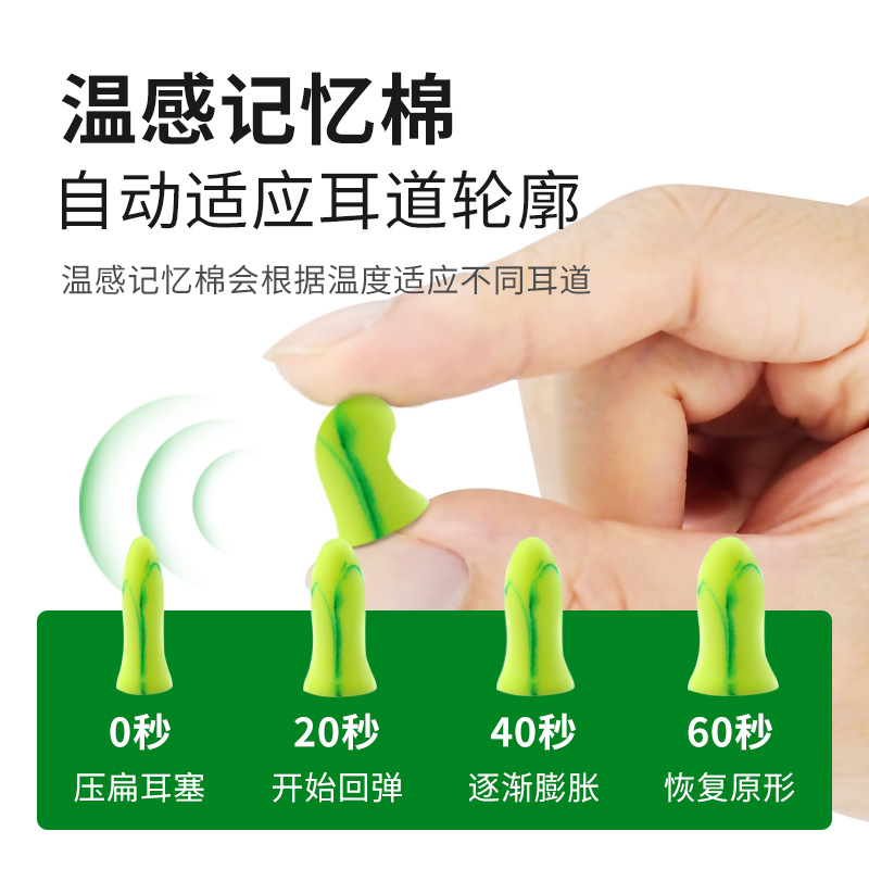 Small waist sleep earplugs anti-noise for male and female students anti-snoring noise reduction soundproof sponge earplugs