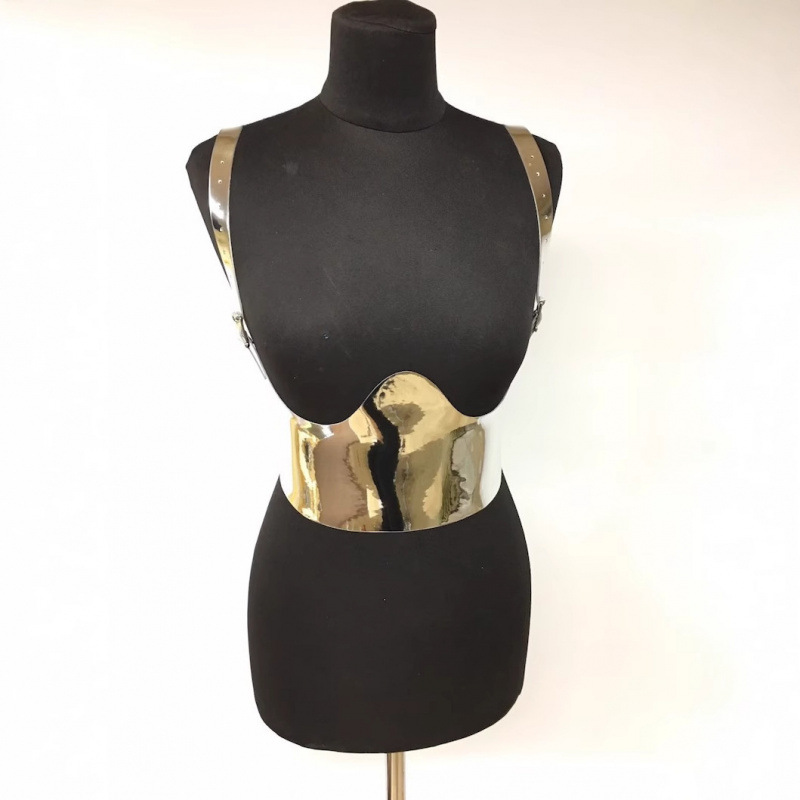 European and American Punk Style Trendy Personality Camisole Women's Sweater Dress Bustier Short Rock Style