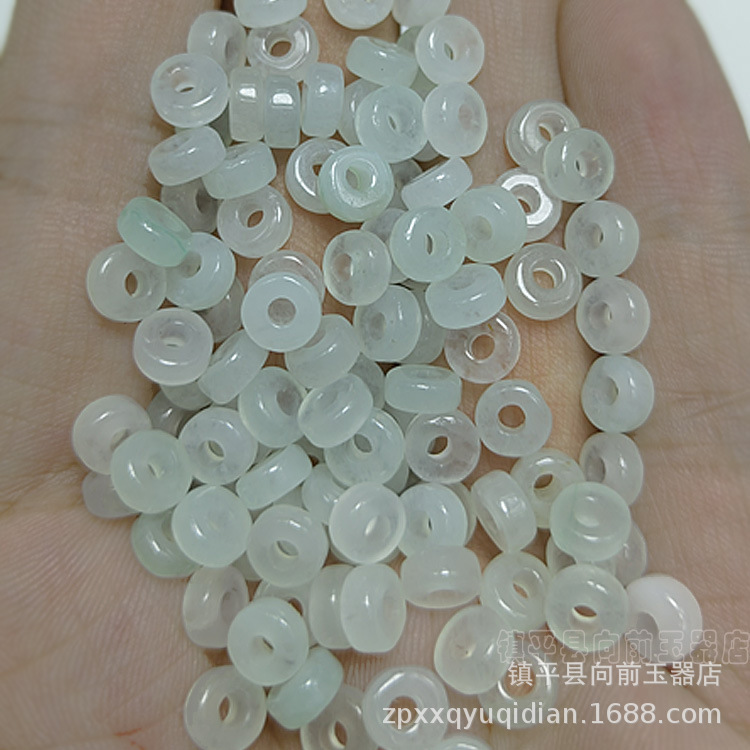 6mm large hole abacus beads loose beads wholesale diy jade jewelry accessories Jade loose beads quartz rock Jade large hole beads