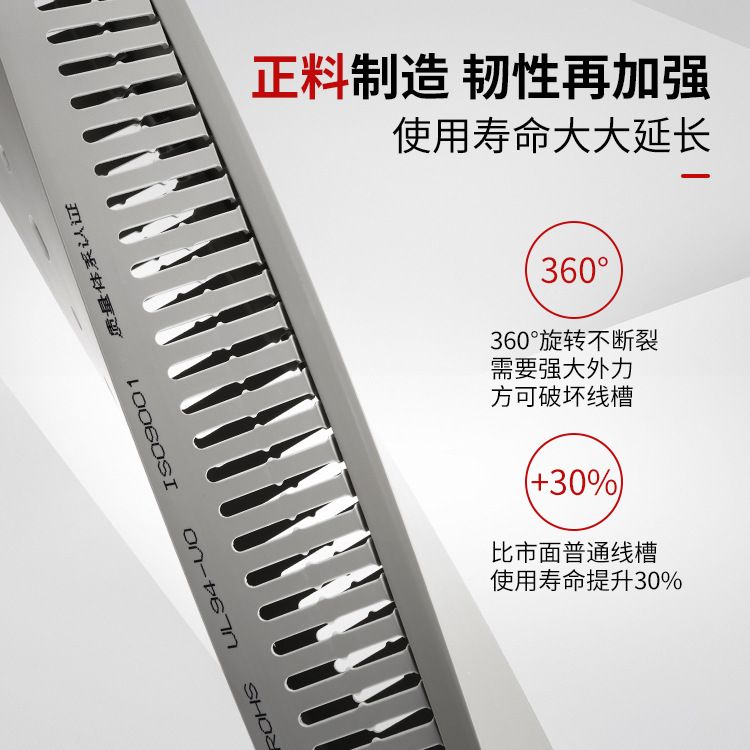 PVC trunking surface-mounted plastic Industrial Insulation flame retardant distribution box electric cabinet wire duct wire duct fine tooth wiring duct