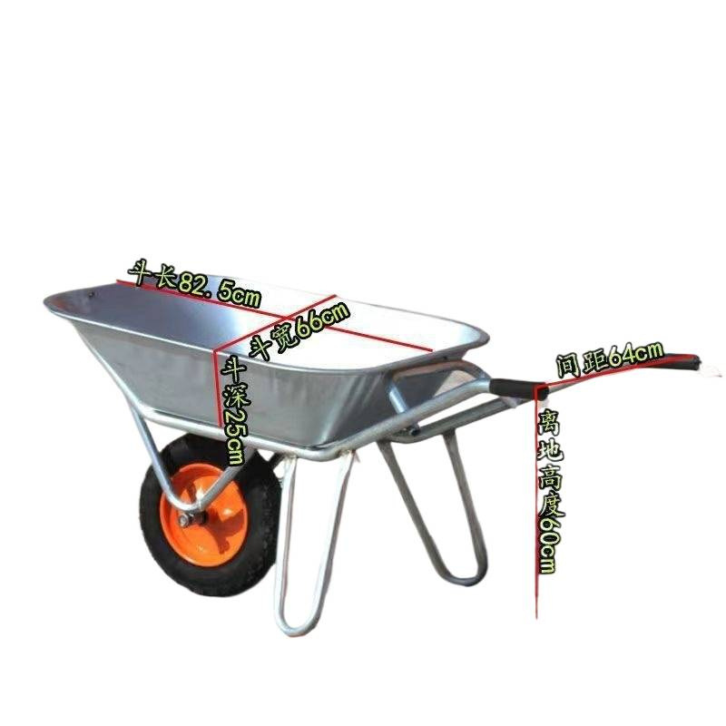 Unicycle Agricultural Handcart Single-Wheel Chicken Cart Handmade Bucket Cart Transport Cart Garbage Feed Sand and Soil Pushcart