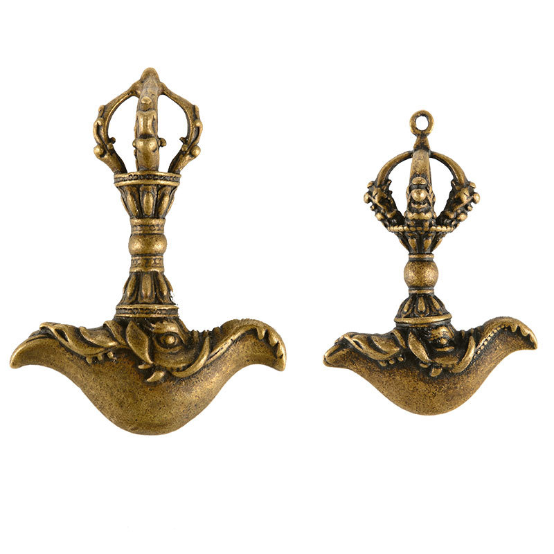 Buddha Yuan Hui Five-strand Antique Dressed King Kong Yue Xizang Style Carry-on Vajra Pestle Small Pendant Ethnic Style Accessories for Men and Women