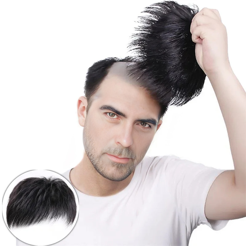 AliExpress wig men's short hair inch head replacement piece simulation wig factory supply a generation of hair