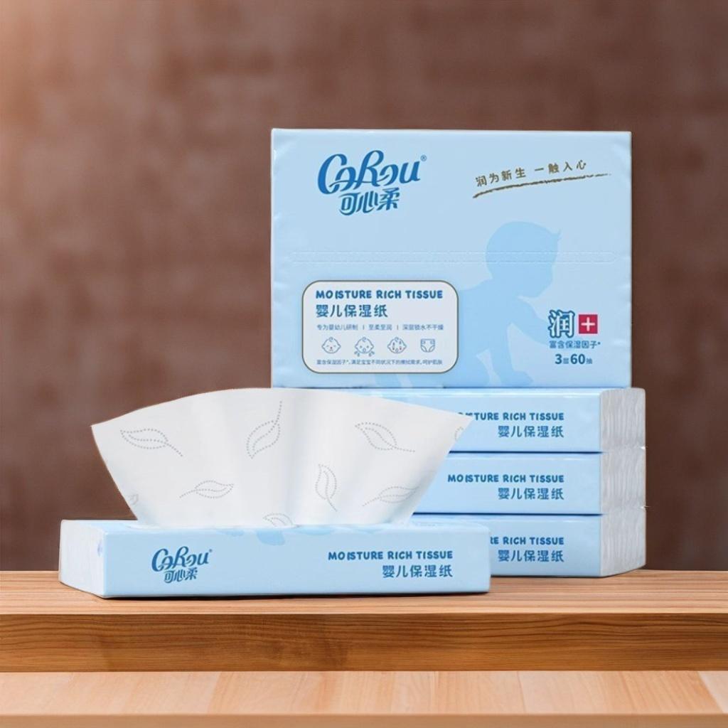 Kexinrou 60 смягчающих детских увлажняющих салфеток для рук и рта, дружелюбные к коже, мягкие и комфортные