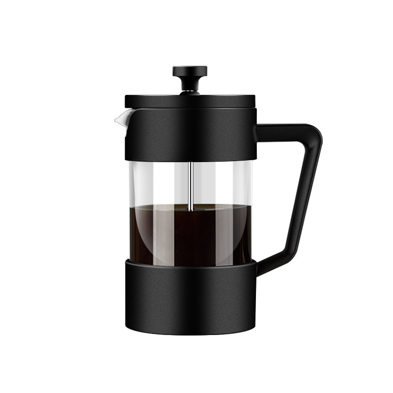 French Press Pot Household Coffee Filter Appliance 304 Stainless Steel French Press Pot High Silicon Glass Tea Maker