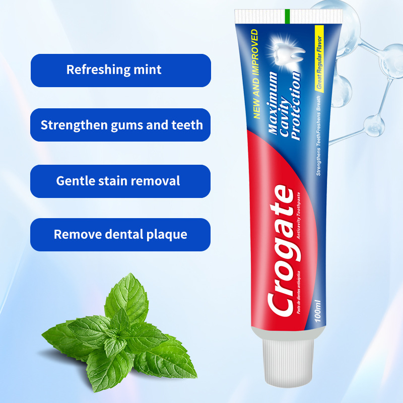 Crogate English Version Toothpaste 150g Toothpaste Fresh Breath Gentle Care Toothpaste Gum Protection Fresh Breath Cross