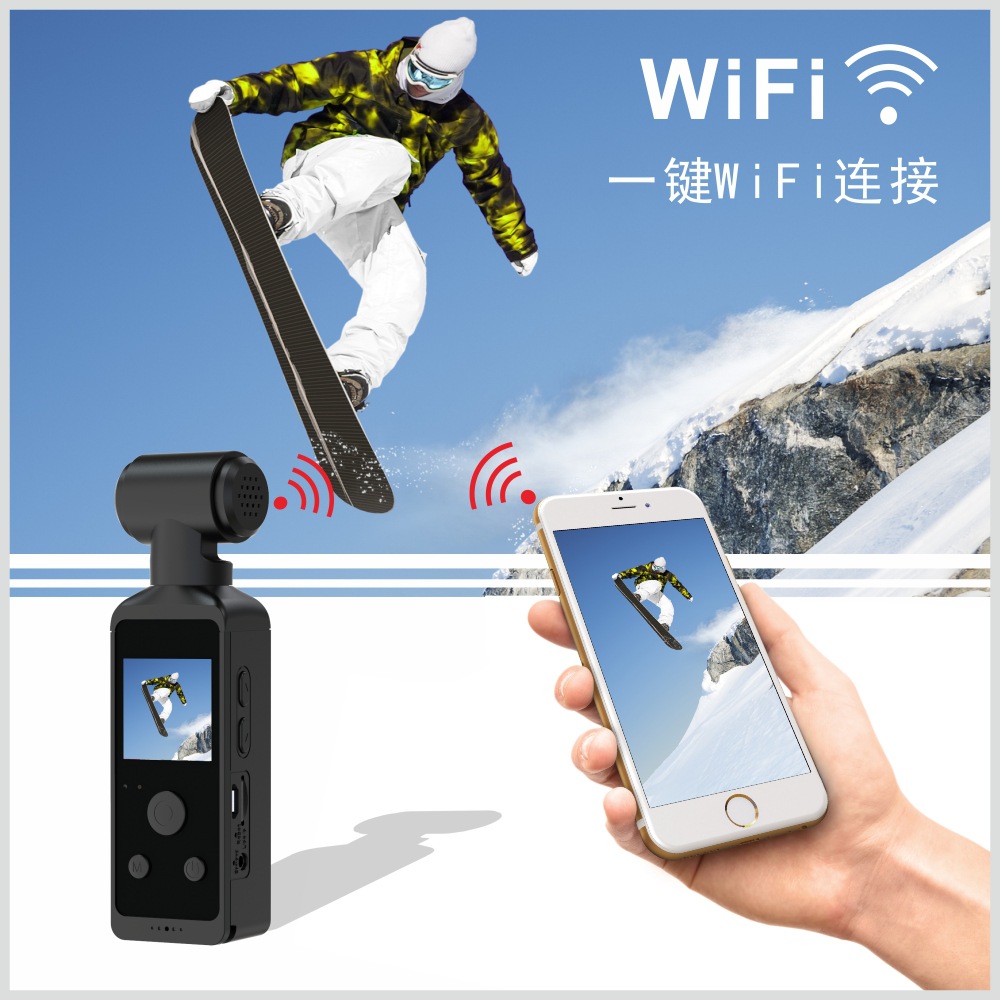 Cross-border new HD 4K thumb pocket with EIS anti-shake can take pictures and video adult sports camera