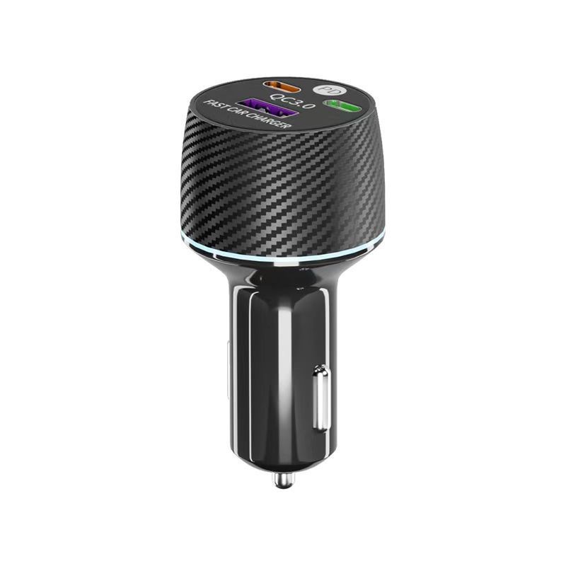 New Carbon Fiber Car Charger 3.1A&Fast Charge 66W