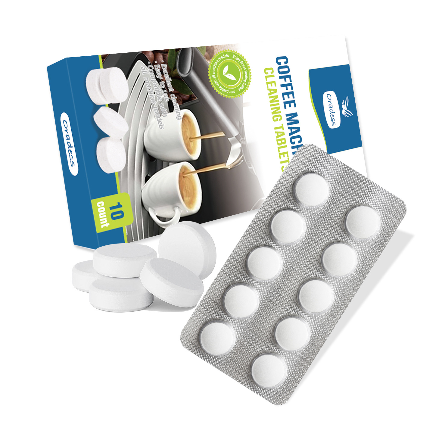 Cross-Border Automatic Coffee Machine Cleaning Tablets Coffee Pot Tea Stain Powerful Cleaning Capsule Scale Food Grade Cleaning Powder