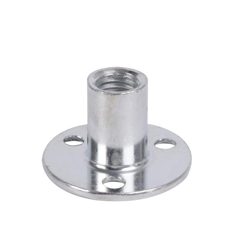 Metric and Inch 1/4M6M8M10 Flat Plate Nut Iron Plate Nut Furniture Locking Nut Locking Nut Three-Hole Nut