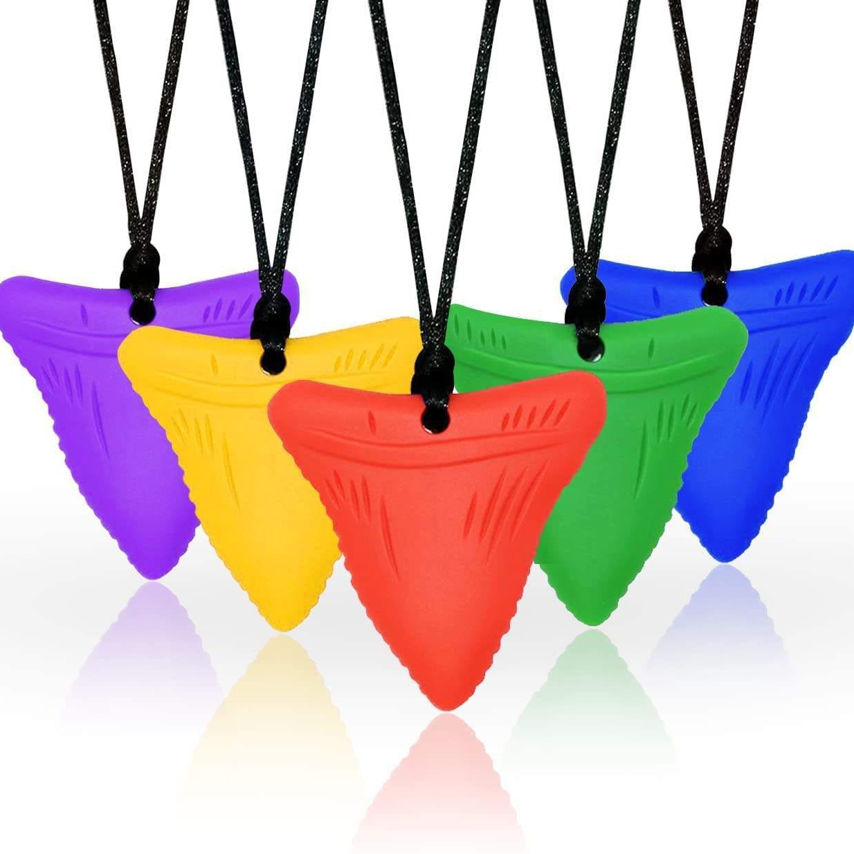 Amazon's Most Popular Silicone Shark Teether Silicone Kidsren's Teething Stick Creative Sensory Chewing Pendant Necklace