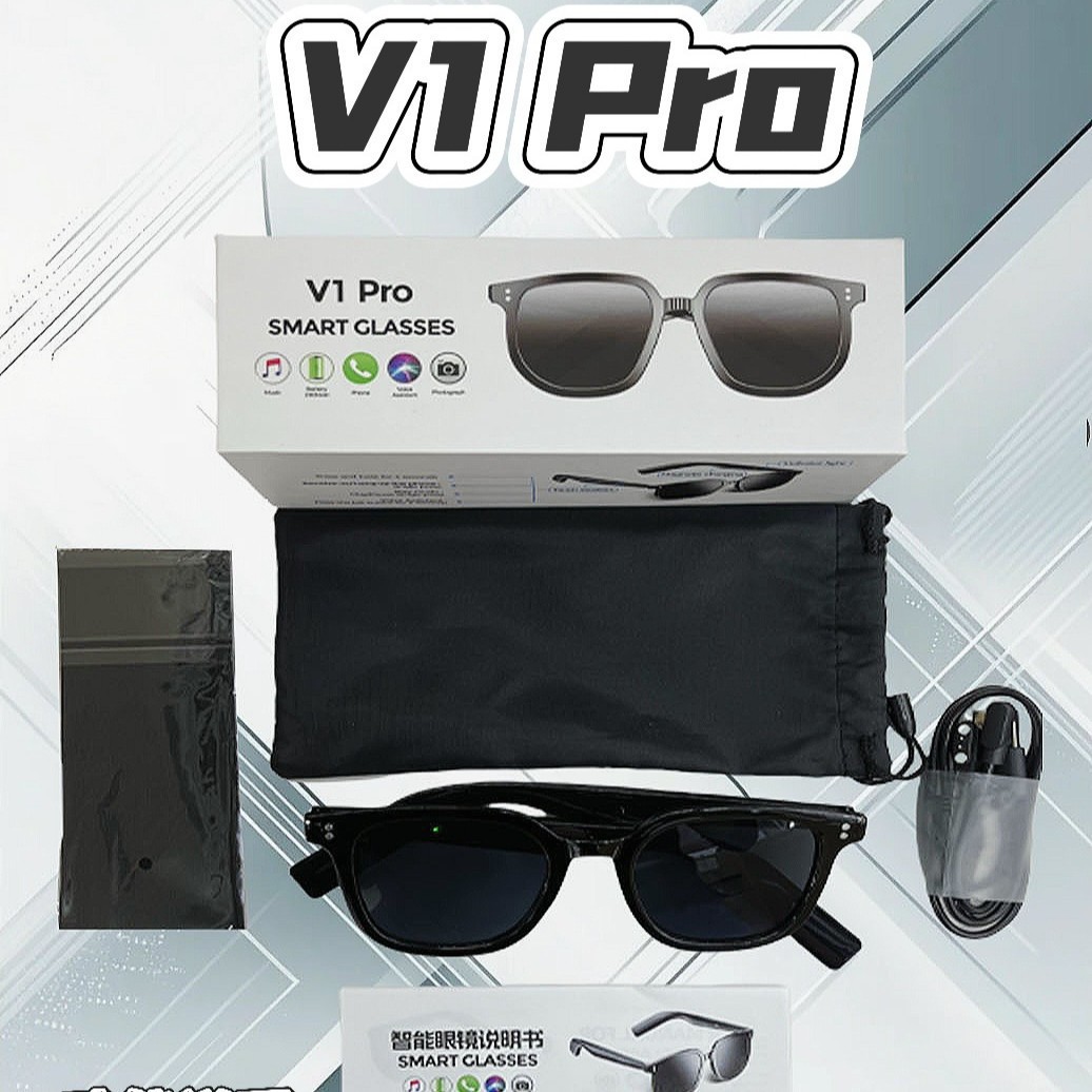 Cross-Border Popular V1 Pro Smart Glasses Bluetooth Call Wireless Bluetooth Audio Sunglasses Ai Glasses