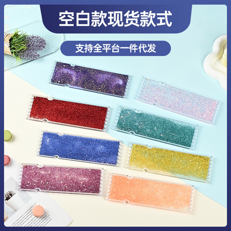 Acrylic Quicksand Ticket Stub Full Set Badge Landmark Promotional Small Gifts Celebrity Card Cartoon Stand Ornament Mahjong
