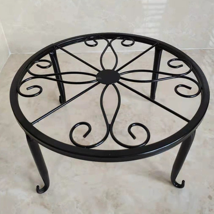 Cross-Border Outdoor Flower Stand Simple Balcony Indoor Flower Stand Modern Living Room Mobile Floor-Standing Single-Layer Iron Flower Pot Stand
