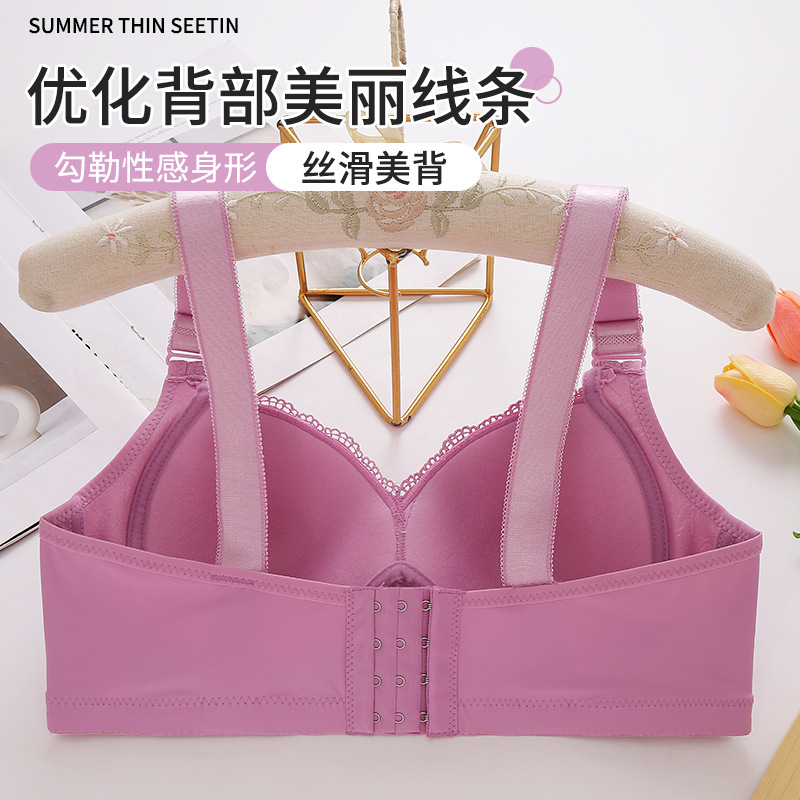 Factory Outlet Cross-border New Year of Life Big Red Lace plus size Underwear No Steel Ring Thin Cup Bra