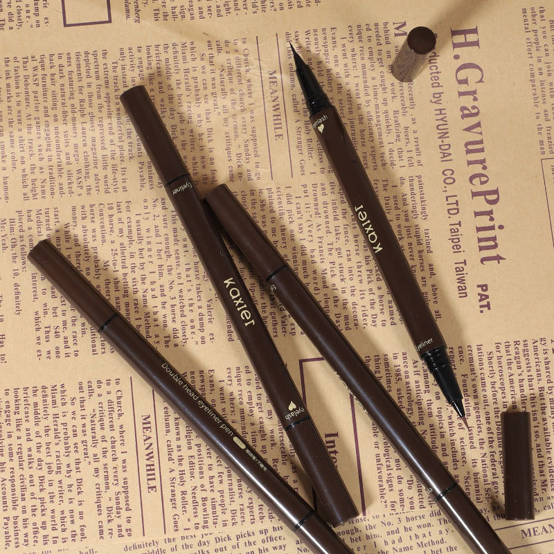 Cahill Natural Makeup Double-Ended Eyeliner Waterproof Ultra-Fine Non-Smudge Long-Lasting Contouring Lower Eyelashes