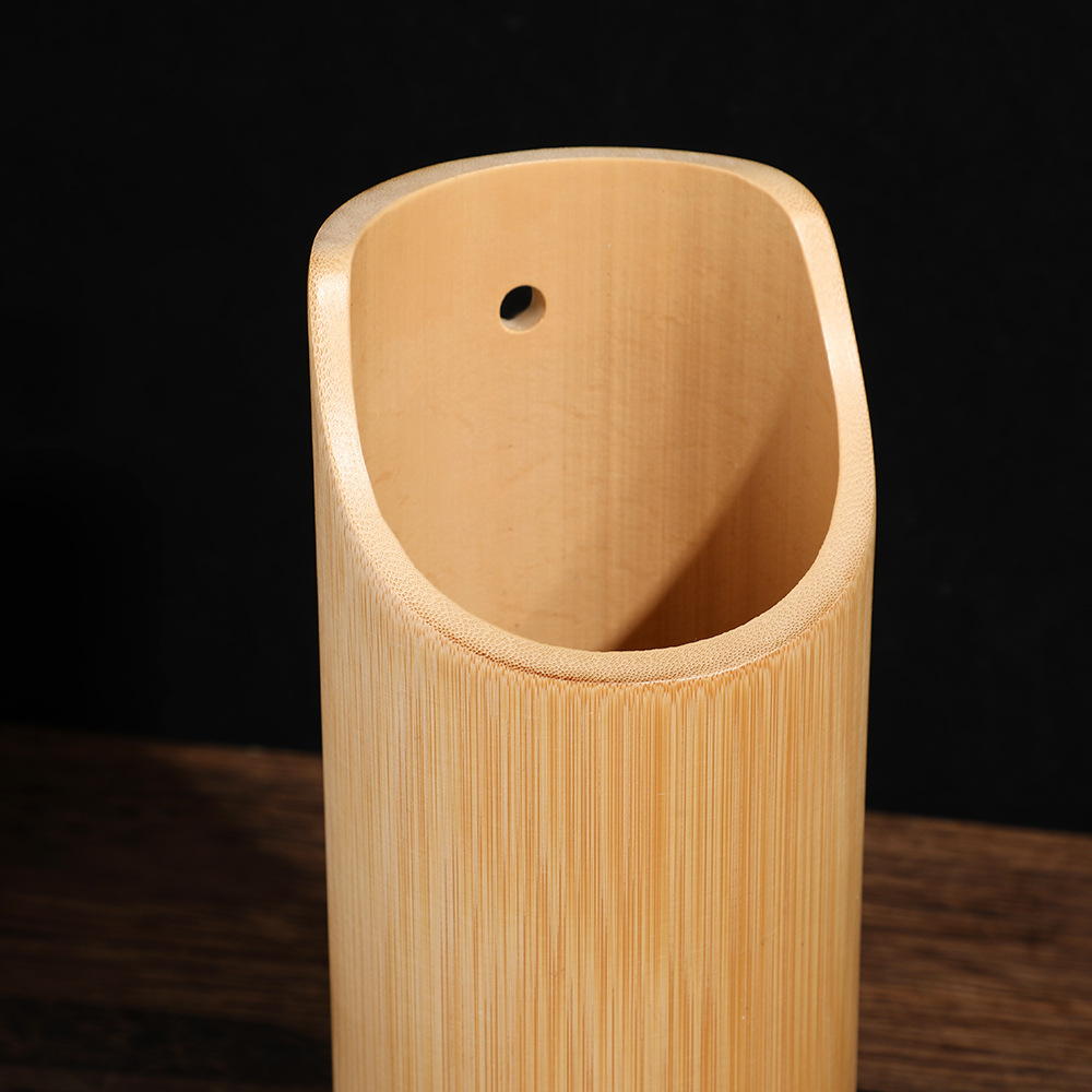 Bamboo Chopsticks Holder Wooden Household Restaurant Restaurant Barbecue Bamboo Stick Holder Commercial Noodle Bucket for Chopsticks Bamboo Sign Holder Engraving