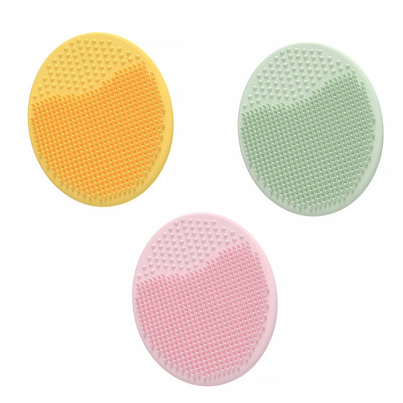 Baby Shampoo Brush Silicone Head Scaling Baby Bathing Sponge Infant Bath Gadget Bath Cotton Bath Supplies