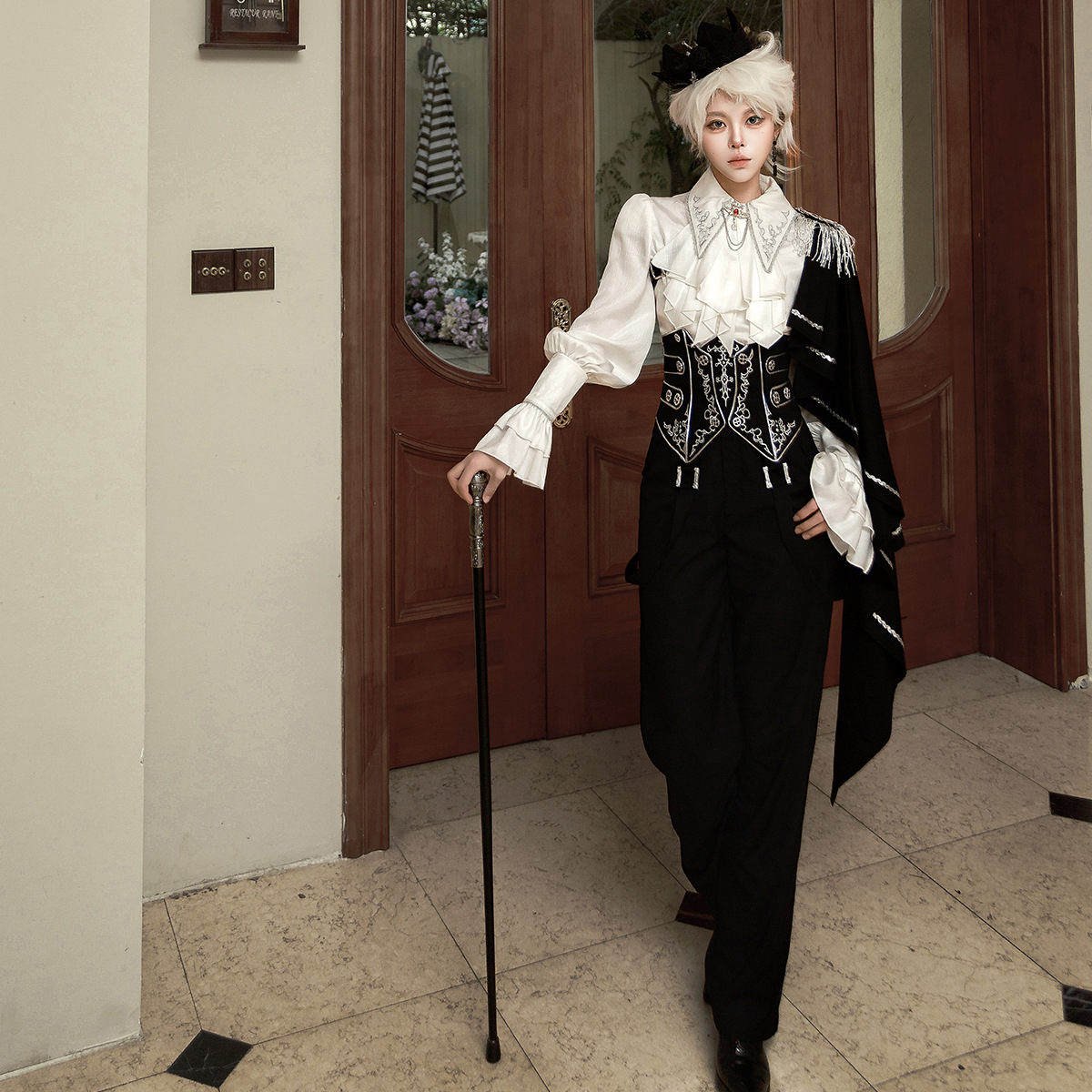 Платье лолита женское с корсетом Xiong Doujiang оригинальный дизайн Wang Yue повседневный комплект топ и брюки 7397