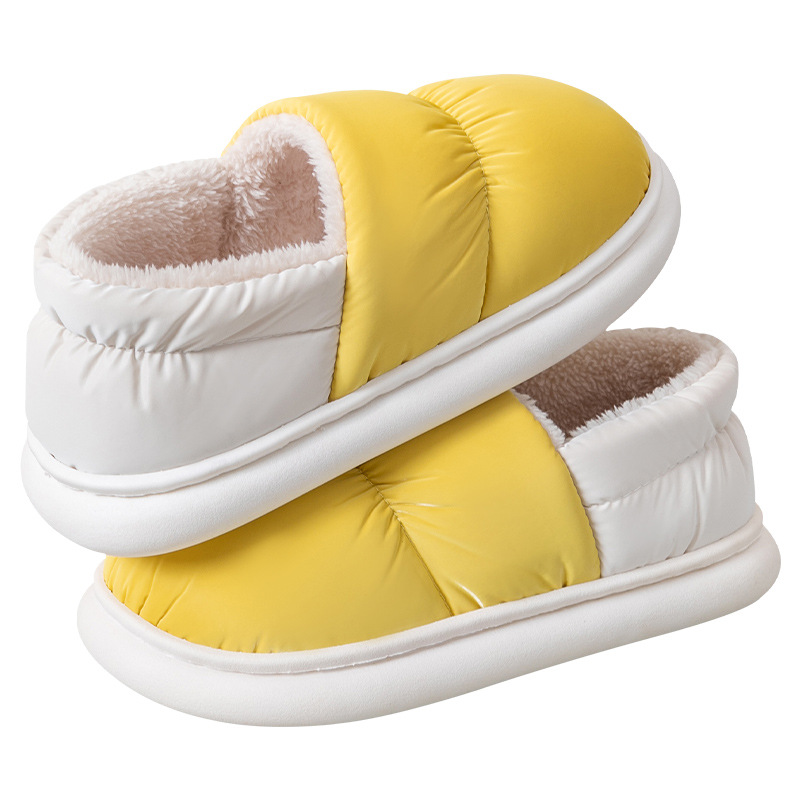 Winter Cotton Slippers, Home Slippers, Women's Breathable down Cloth Thickened Shoes, Non-Slip Heel Warm Cotton Shoes, Men's Shoes Wholesale