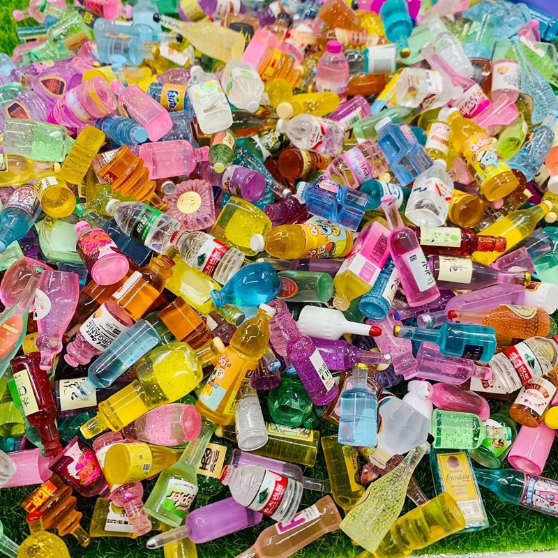 Explosions lucky bag food play simulation beverage wine bottle resin accessories DIY cream glue mobile phone shell haircard patch material