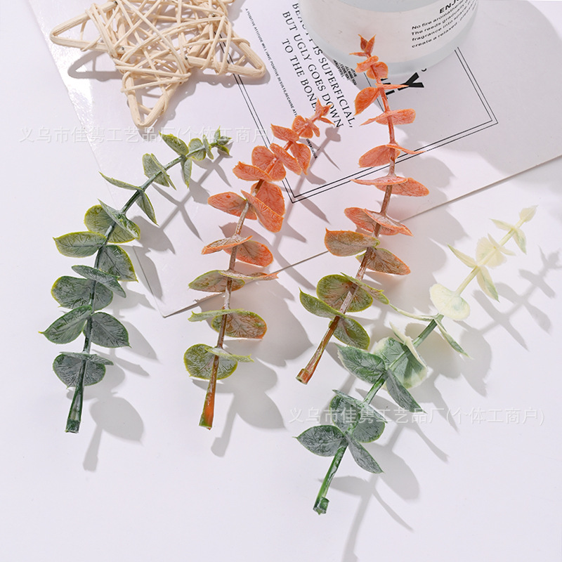 Scandinavian Artificial Single-Pronged Money Leaves Artificial Eucalyptus Branches Ins Fake Bouquet Restaurant Vase Flower Arrangement Decoration