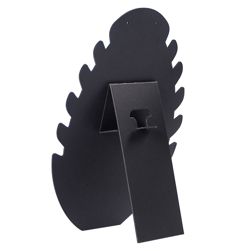 Necklace earrings display board paper jewelry display props 082 Black