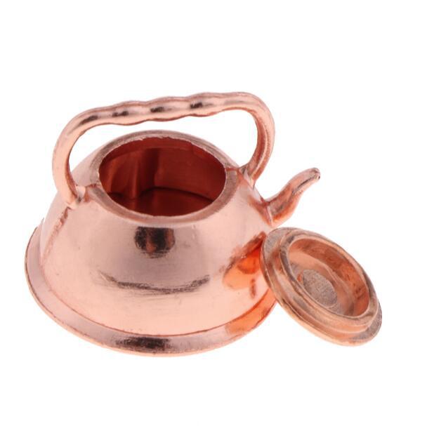 1:12 doll house simulation mini copper pot set of 3 Kitchen restaurant ornaments