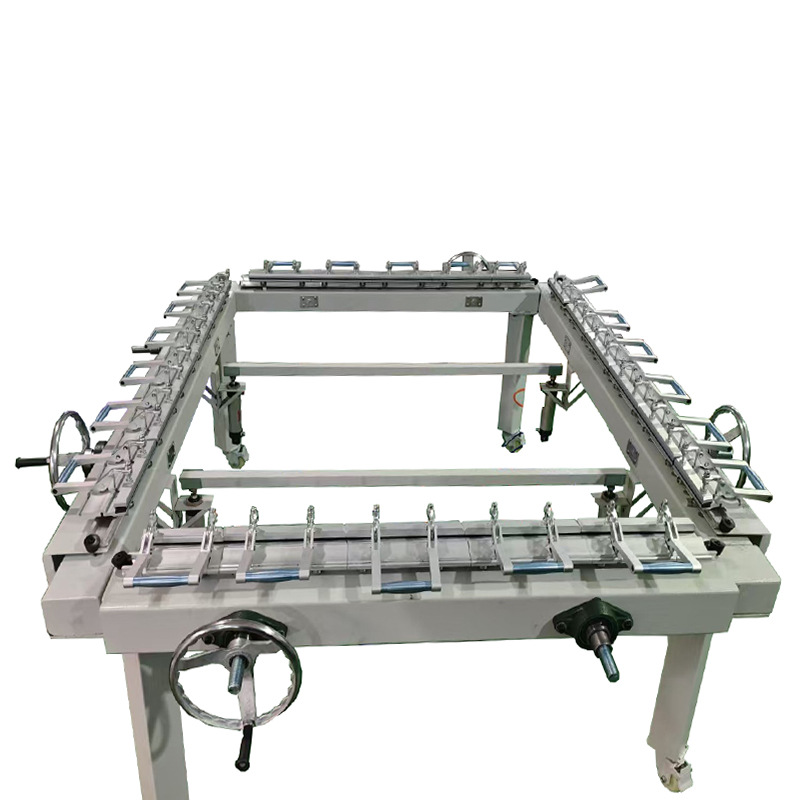 Screen printing screen plate mesh drawing machine pneumatic multi-specification universal aluminum clip mesh drawing machine precision high tension mesh drawing machine