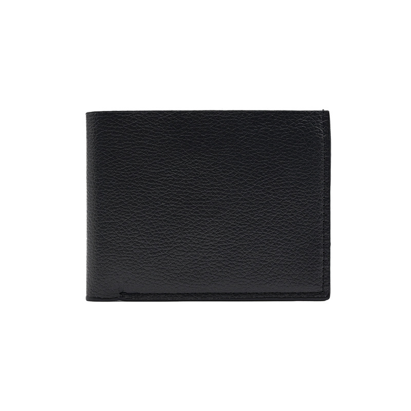 Men's Business Pu Leather Genuine Leather Pebbled Wallet Men's Wallet Business Fashion Men's Multi-Card Slot Wallet