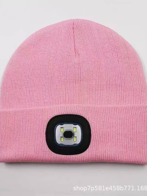 Rechargeable Knitted Hat with Light, Led Light Hat, Luminous Led Knitted Hat, Led Luminous Knitted Hat, USB Hat Light