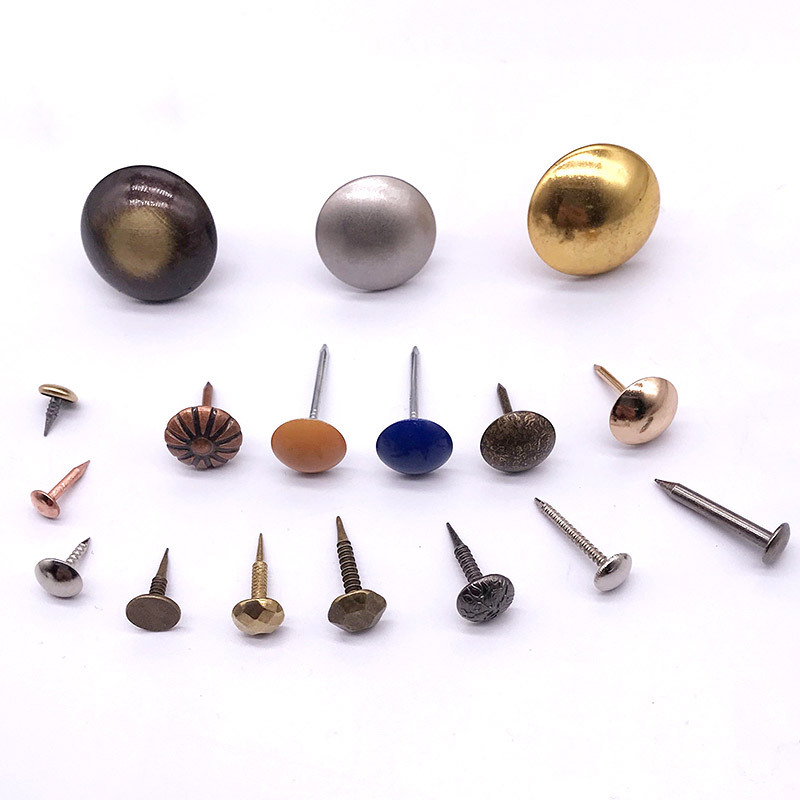 Foshan Factory Wholesale Round Head Bubble Nails, Rust-Proof Painted Sofa Iron Nails, American Antique Door Pure Copper Decorative Nails