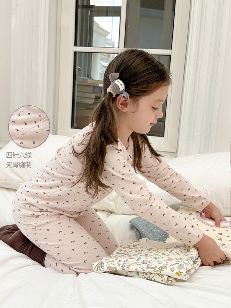 【2025 Upgraded 10A Grade Antibacterial Version】Children's Wool Stretch Fabric Infant Class a Seamless Pajamas Cartoon Homewear