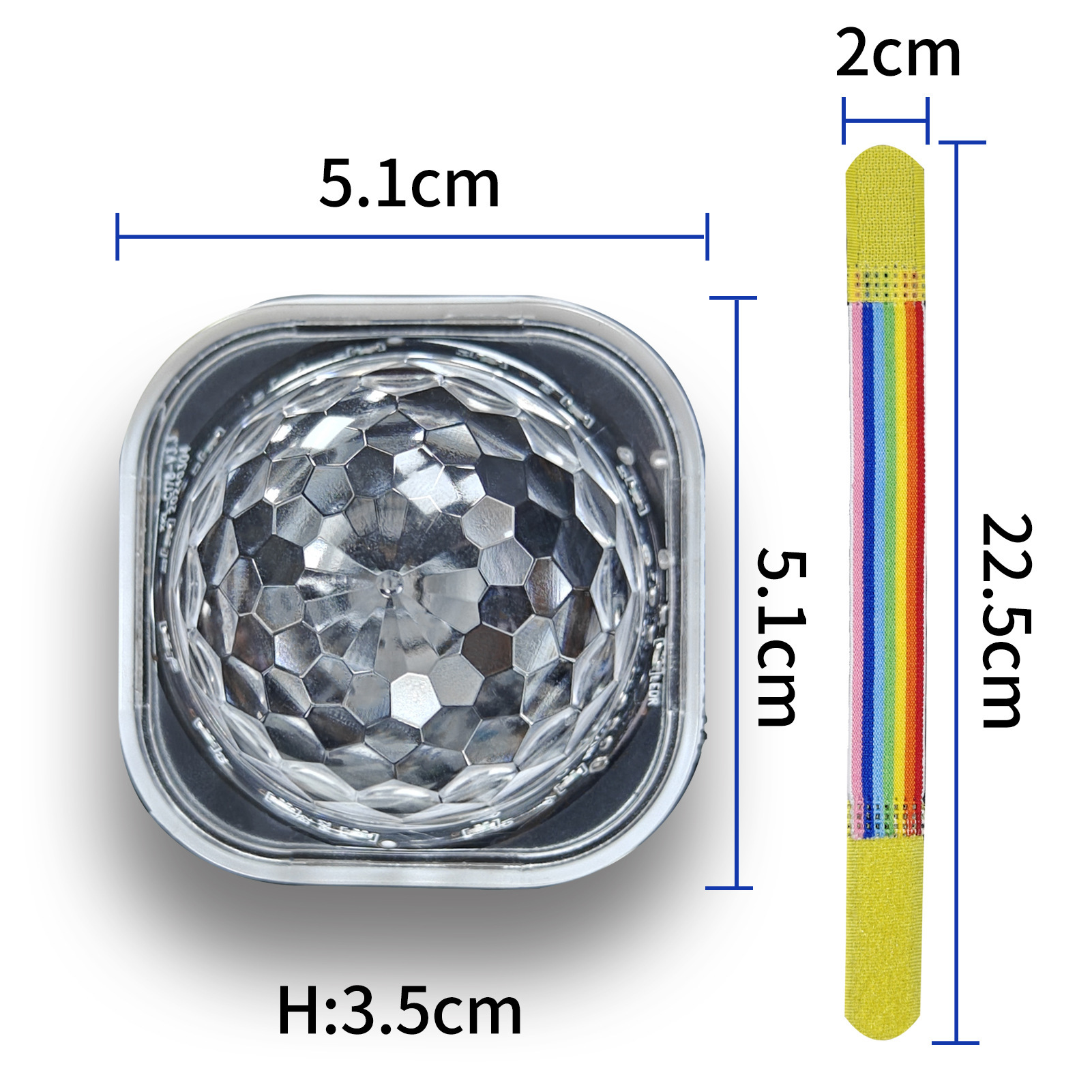 Wrist lights Smurf USB lights 5V rechargeable wearing lights car supplies car suction cup watch atmosphere lights