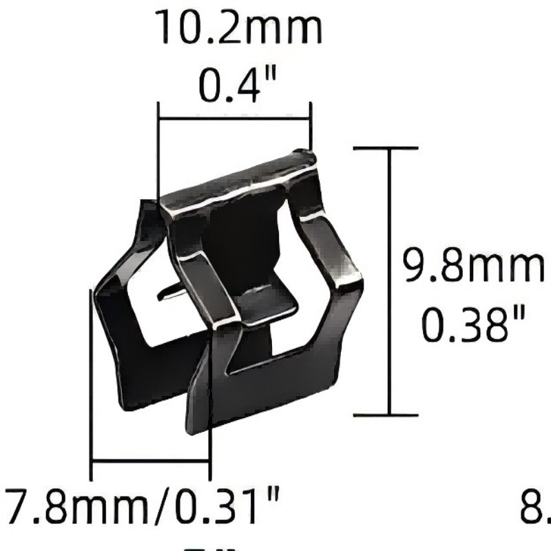 Металлический фиксатор автомобиля, U-образный зажим из железа, оцинкованный V-образный зажим для панели приборов, фиксатор сиденья, фиксатор дверной панели