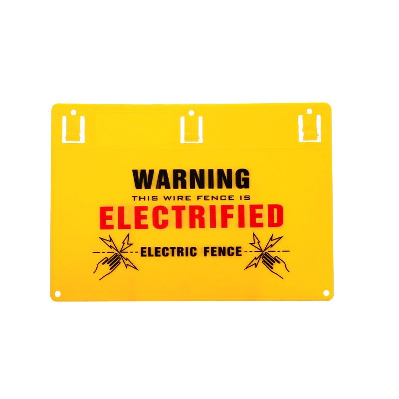 Pulse electronic fence warning sign PP double-sided design warning sign high-voltage danger sign warning sign