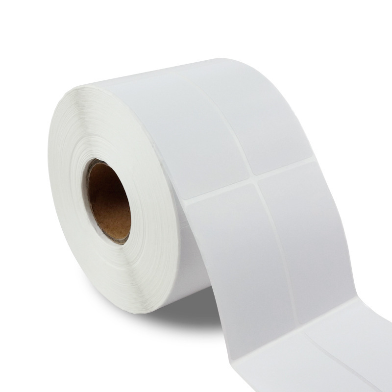 Label Paper Coated Paper Self-Adhesive Single Row Vertical Version 100*100 Label in Stock Digital Barcode Digital Printing