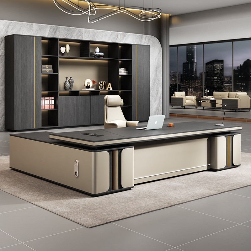 Офисный стол в стиле легкой роскоши, комбинация стола и стула, высококачественный стол для менеджера