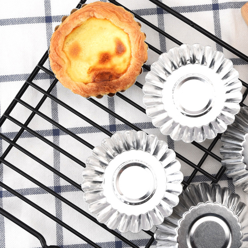 Baking Mold Cross-border Tinplate Egg Tart Mold Egg Tart Bottom Buding Mold Portuguese Tart Mold Coconut Mold Small Cake Mold